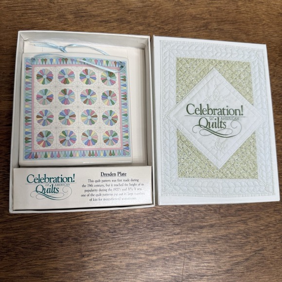 Celebration of American Quilts Other - Celebration of American Quilts Hanging Tile new porcelain Dresden Plate 1991